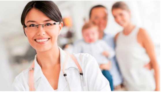 Doctor and family in tunisia